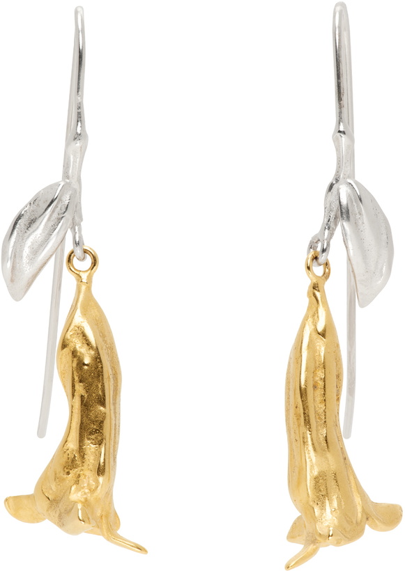 Photo: Marni Gold & Silver Flowers Earrings