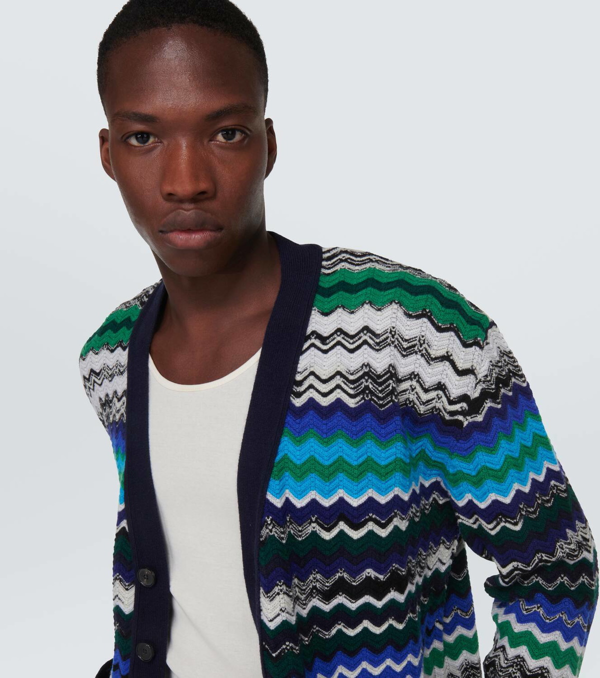 Missoni Chevron wool-blend cardigan Missoni