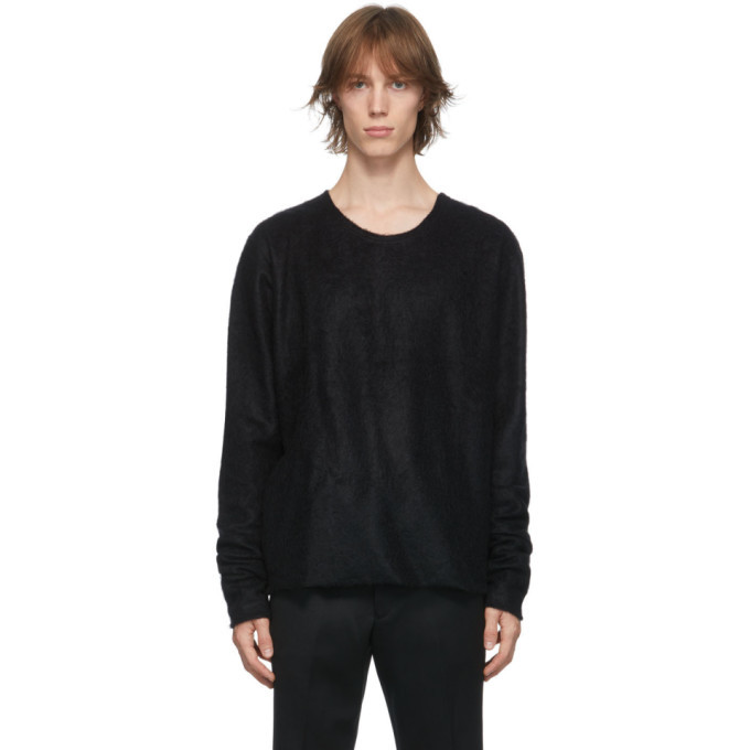 Johnlawrencesullivan Black Wool Cut-Off Sweater Johnlawrencesullivan