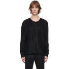 Johnlawrencesullivan Black Wool Cut-Off Sweater