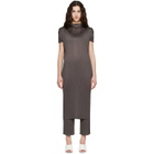 PLEATS PLEASE ISSEY MIYAKE Gray Monthly Colors June Midi Dress