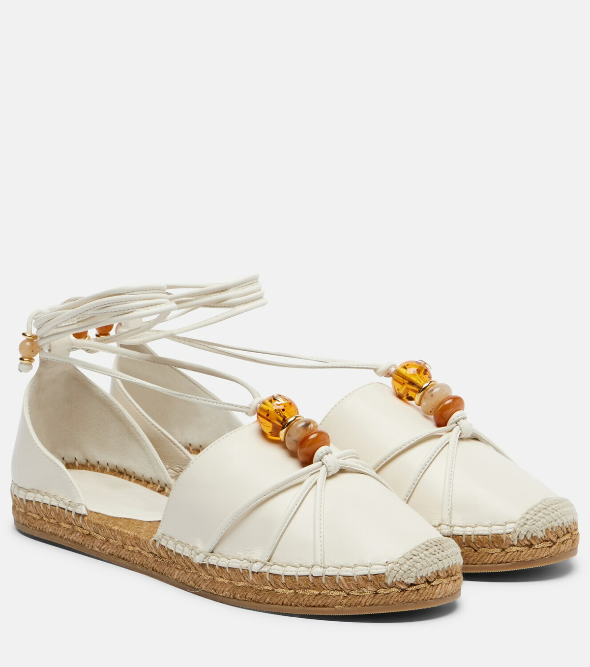Jimmy Choo Lemi embellished leather espadrilles