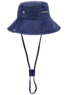 Jacquemus Le Bob De-nîmes Flocked Denim Bucket hat Blue