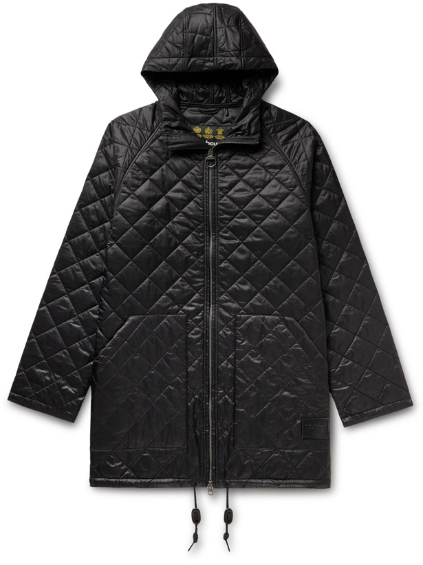 Photo: Barbour Gold Standard - Quilted Padded Shell Hooded Jacket - Black
