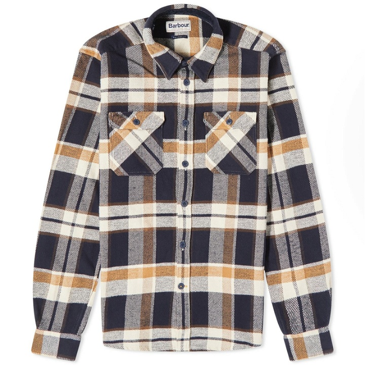 Photo: Barbour Men's Mountain Tailored Check Shirt in Navy