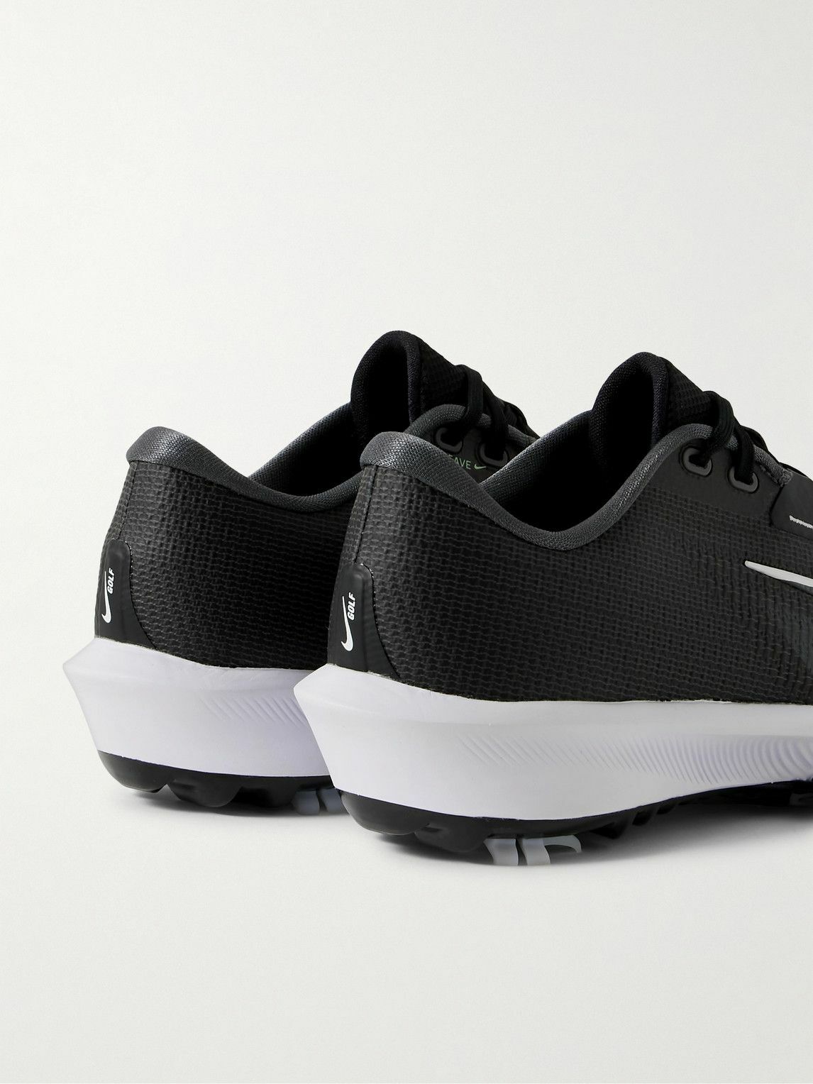 Nike Golf - Air Zoom Infinity Tour 2 Rubber-Trimmed Flyknit Golf Sneakers - Black