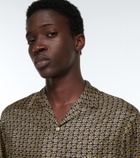 Gucci - Geometric Interlocking G print silk shirt