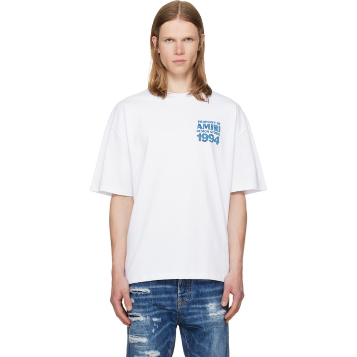 Photo: AMIRI White 'AMIRI 1994' Skate T-shirt