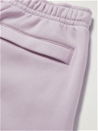NIKE - Sportswear Club Printed Fleece-Back Cotton-Blend Jersey Shorts - Purple