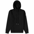 Moncler Men's Knit Logo Popover Hoody in Black