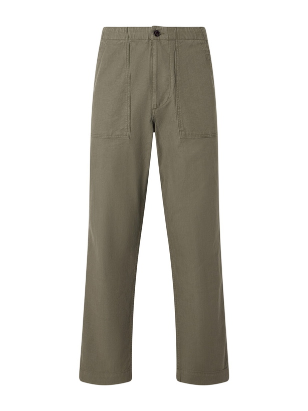 Photo: Drake's - Straight-Leg Drawstring Cotton-Twill Trousers - Green