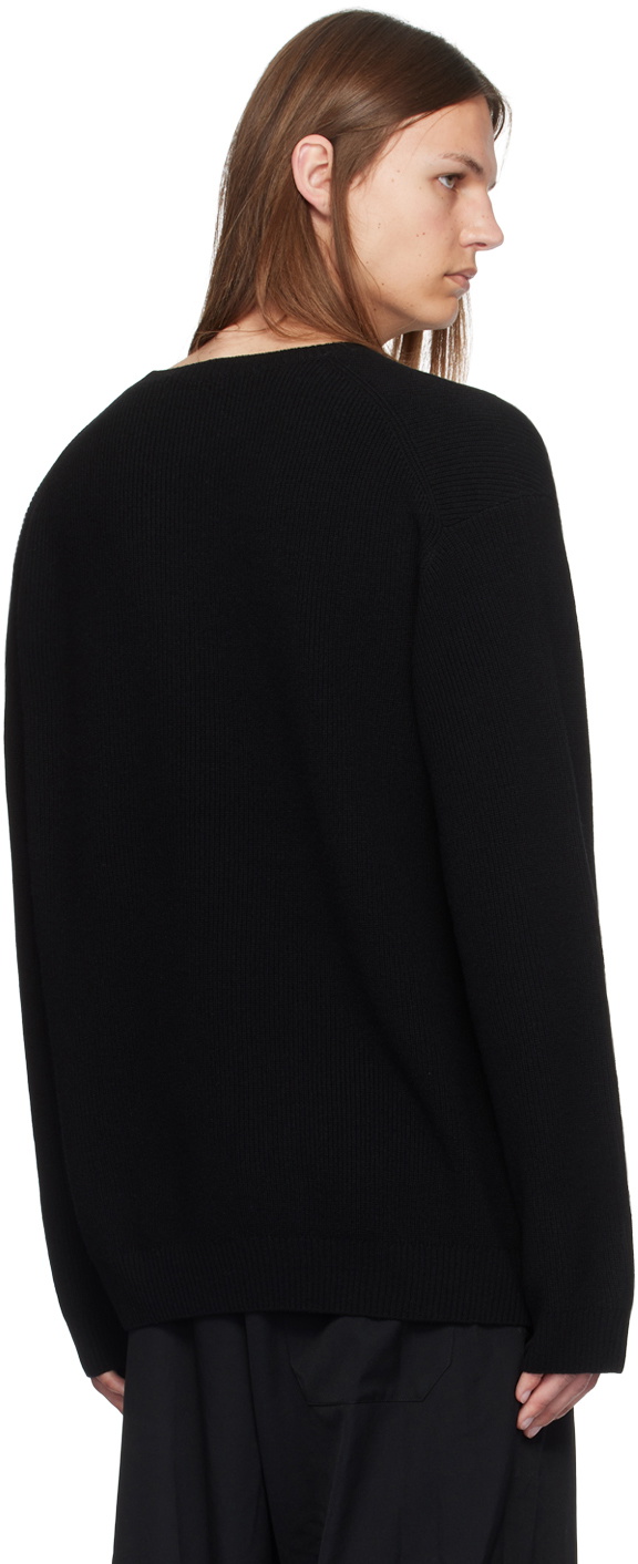 Y's For Men Black & Red Blocking Sweater