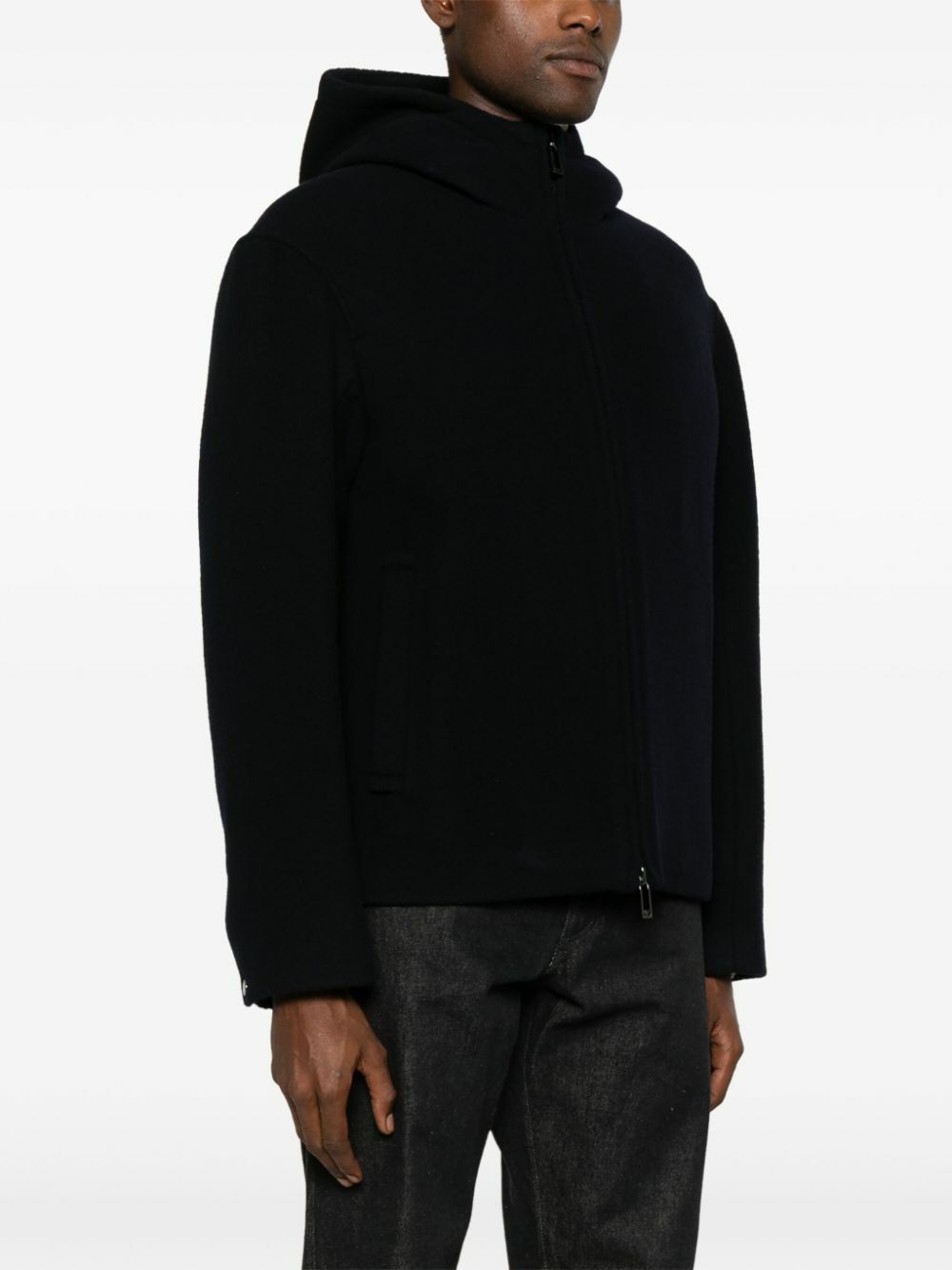 EMPORIO ARMANI - Wool Hooded Jacket Emporio Armani