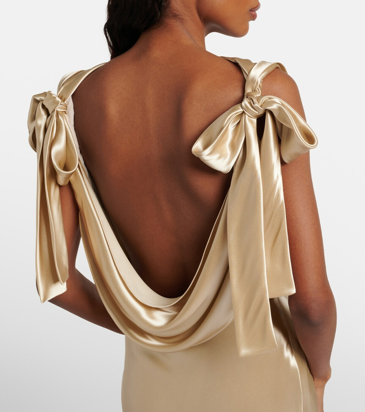 Miu Miu Bow-detail satin gown