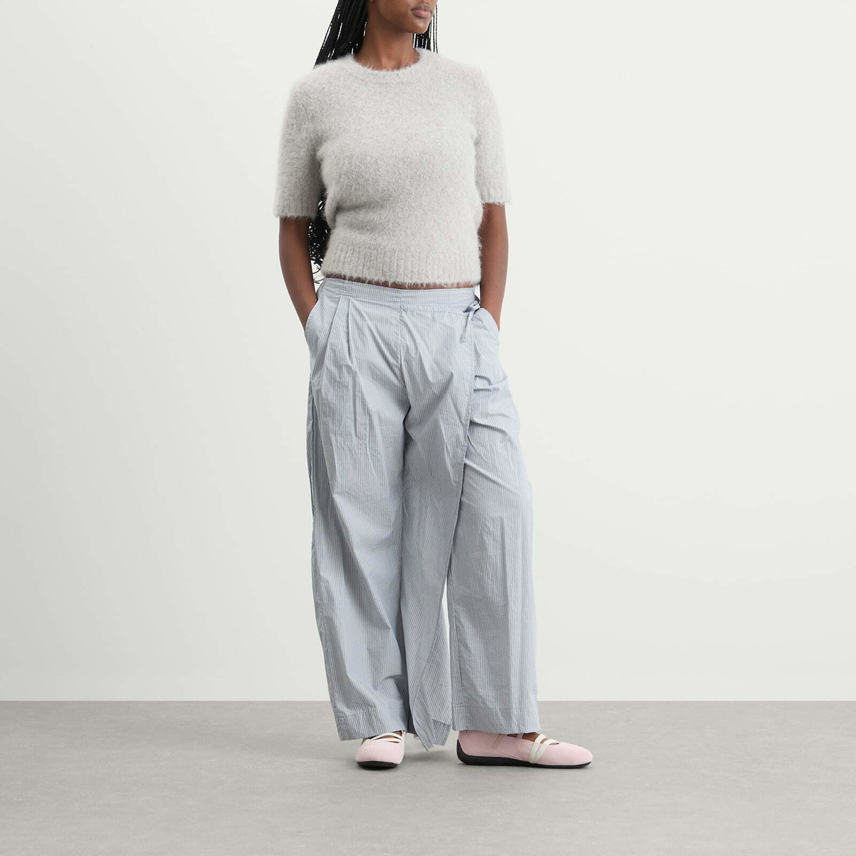 Samsøe Samsøe Women's Sajeanne Knit Top in Light Grey Melange