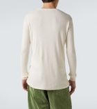 Auralee Ribbed-knit cotton Henley shirt
