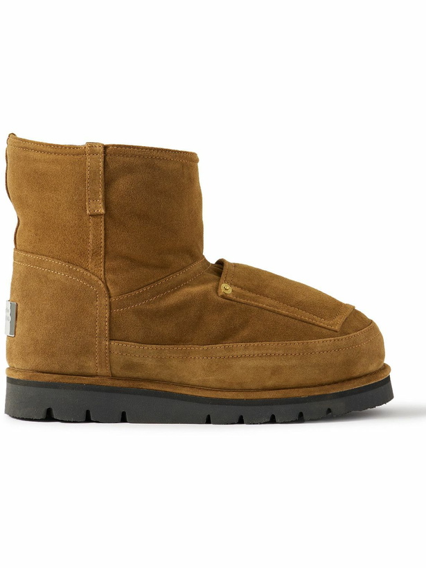 Photo: Acne Studios - Shearling-Lined Suede Boots - Brown