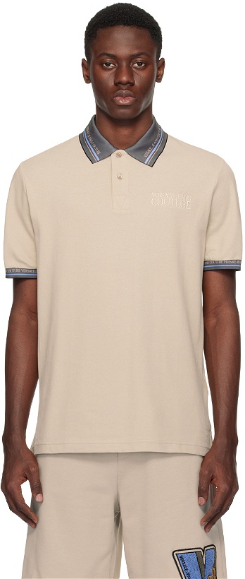 Photo: Versace Jeans Couture Beige Printed Polo