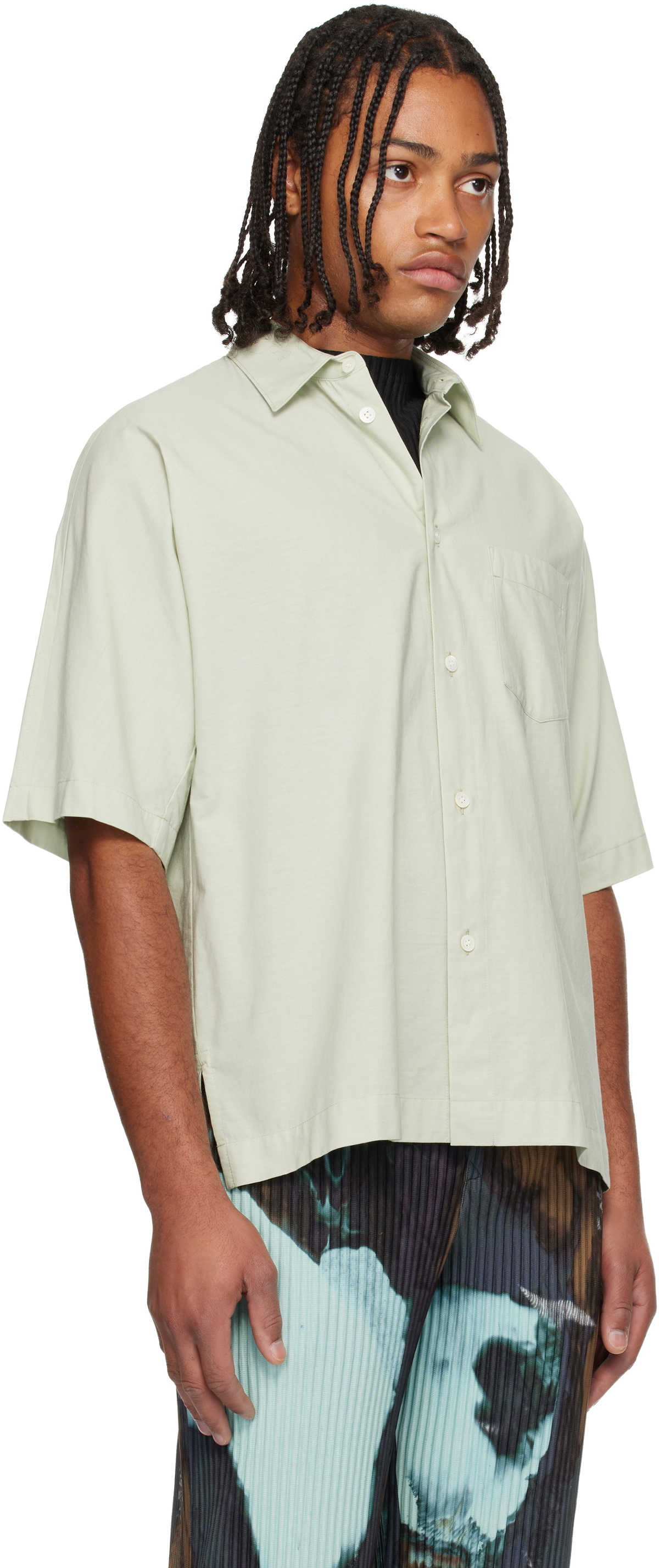 HOMME PLISSÉ ISSEY MIYAKE Green Streamline Shirt Homme Plisse