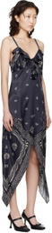 Anna Sui Black Handkerchief Midi Dress