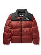 The North Face - 1996 Retro Nuptse Quilted Two-Tone Ripstop and Shell Down Jacket - Red