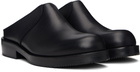 Dries Van Noten Black Leather Clogs