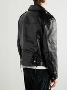 Enfants Riches Déprimés - Distressed Leather Biker Jacket - Black