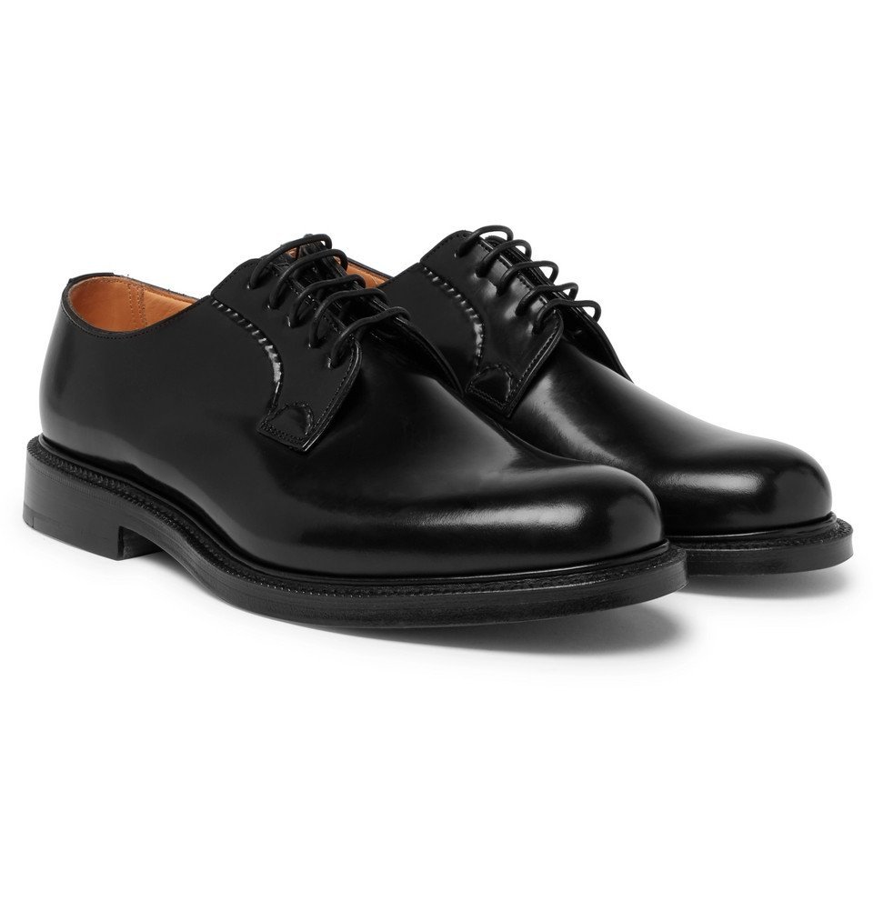 Polished leather derby on sale shoes