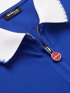 Kiton - Logo-Embroidered Cotton-Piqué Polo Shirt - Blue