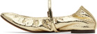Lanvin Gold Mary Jane Ballerina Flats