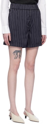 Elleme Navy Striped Shorts