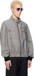 Lanvin Gray Mohair Wool Jacket
