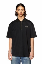 Diesel Polo shirt with half zip - Polos Mens in Black