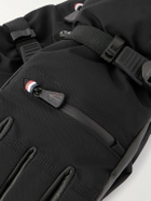 Moncler Grenoble - Leather-Trimmed Shell Ski Gloves - Black