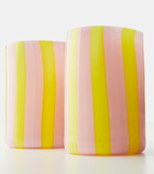 Aquazzura Casa Dolcevita Stripe set of 2 glass tumblers