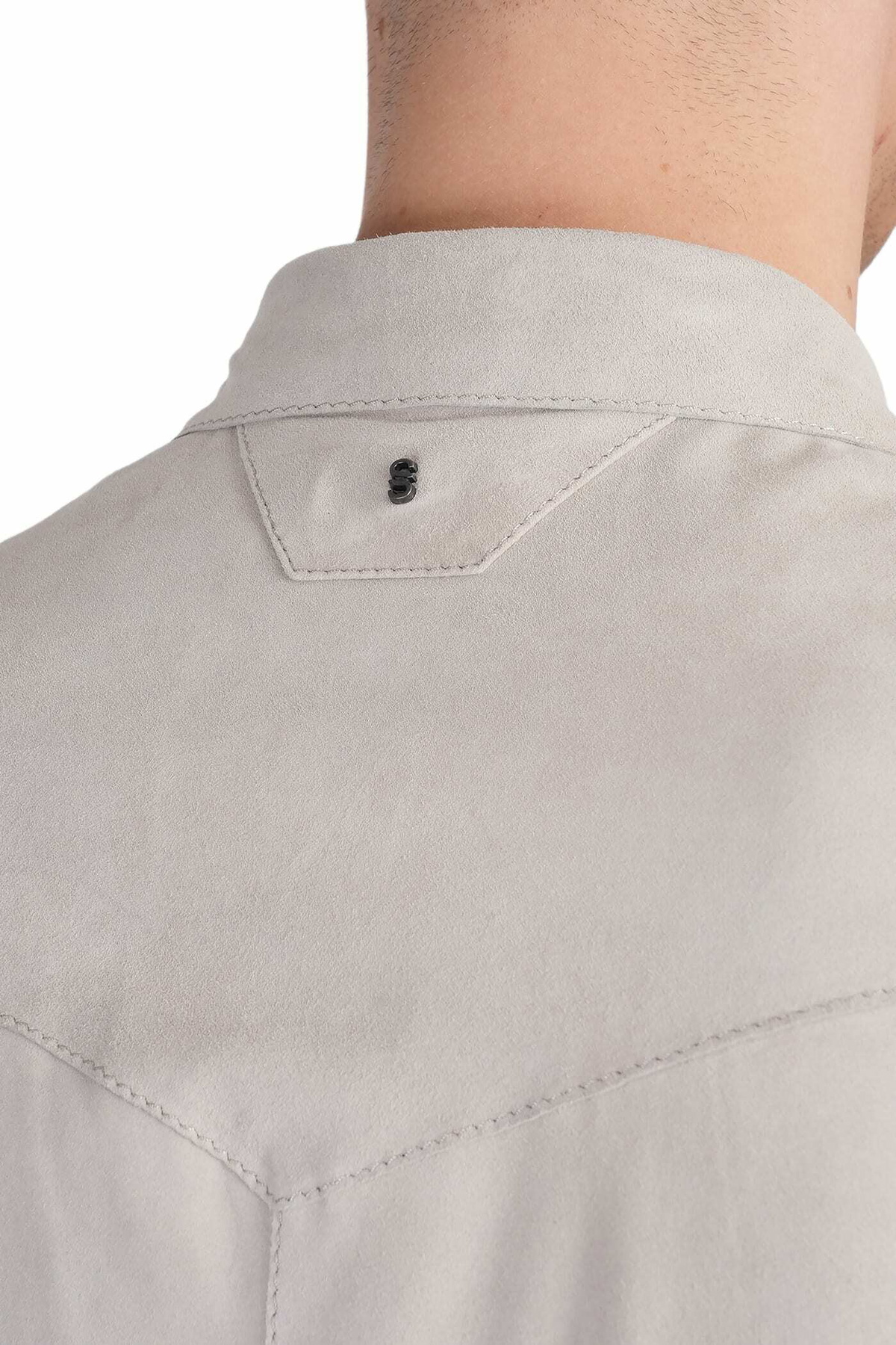 Salvatore Santoro Leather Jacket In Grey Leather