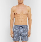 Ermenegildo Zegna - Mid-Length Printed Swim Shorts - Men - Light blue