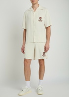 Amiri Chateau Appliquéd Woven Shorts White