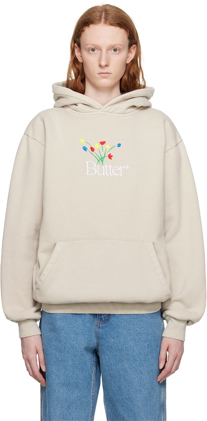 Photo: Butter Goods Taupe Bouquet Hoodie