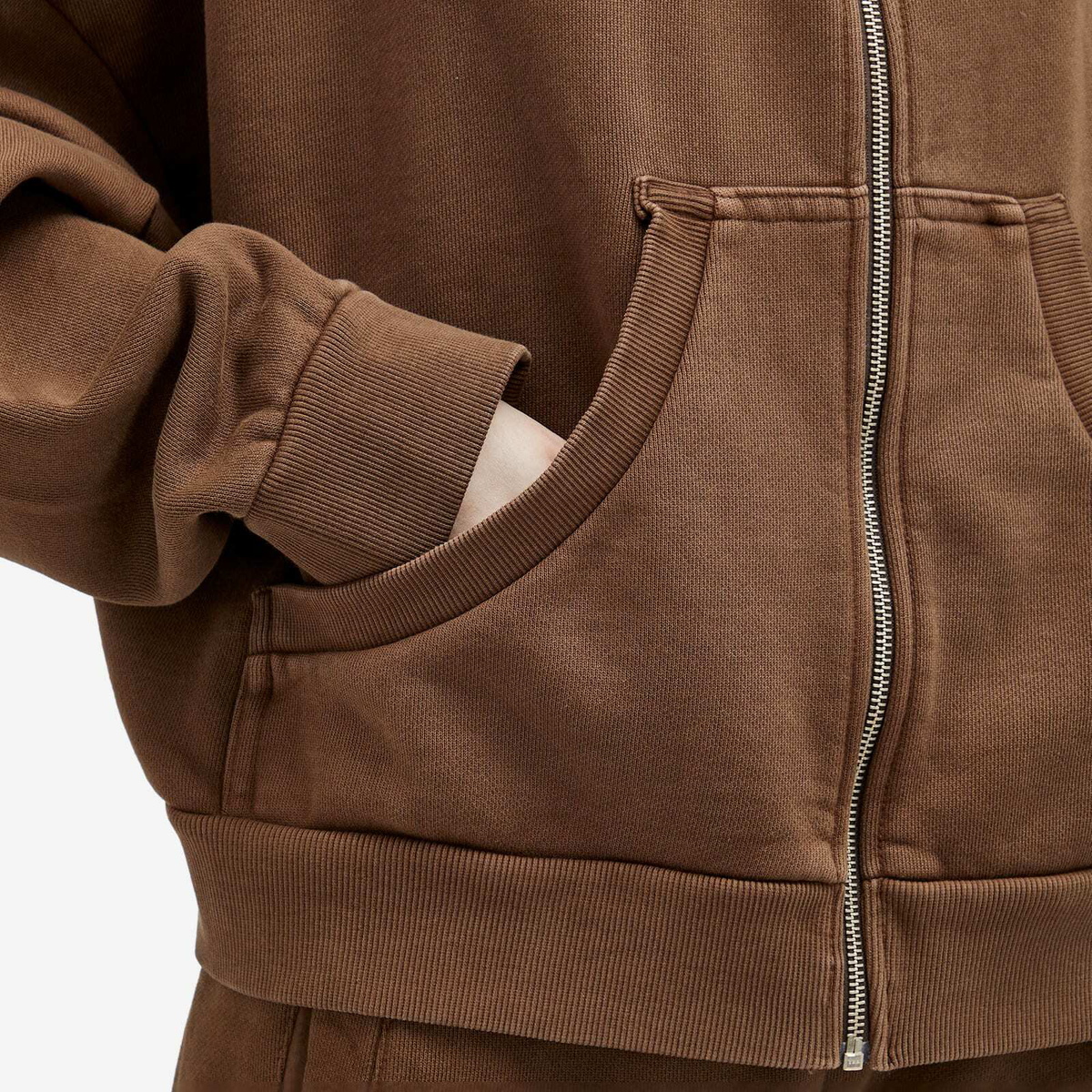 Entire Studios Women's Full Zip Hoodie in Brunette Entire Studios