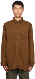 Engineered Garments Brown Elbow Patch Shirt