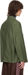 NEEDLES Khaki Coverall Reversed Sateen Shirt
