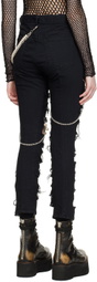 Junya Watanabe Black Distressed Jeans