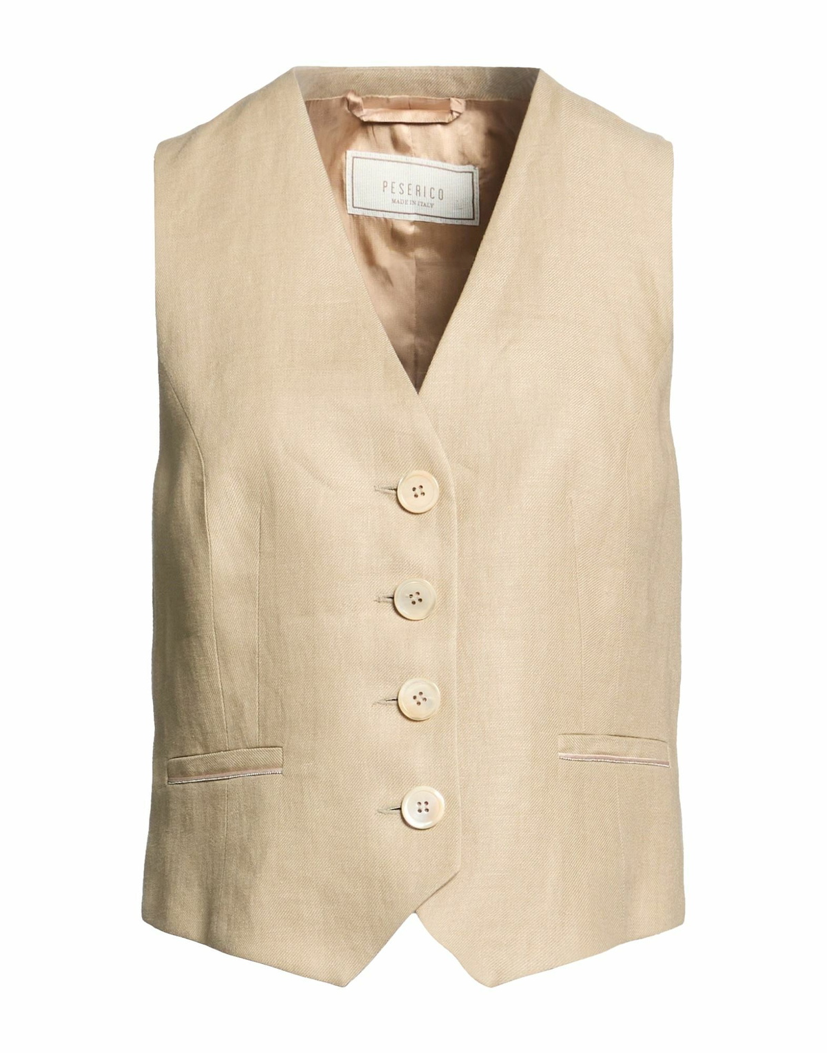 Peserico Womens Tailored Vest Khaki
