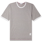 Thom Browne - Striped Cotton-Jersey T-Shirt - Gray