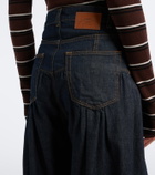 Ganni Gathered barrel-leg jeans