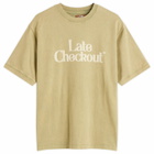 Late Checkout Men's Logo Vintage Ringer T-Shirt in Green