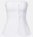 Posse Florence ruffled linen top