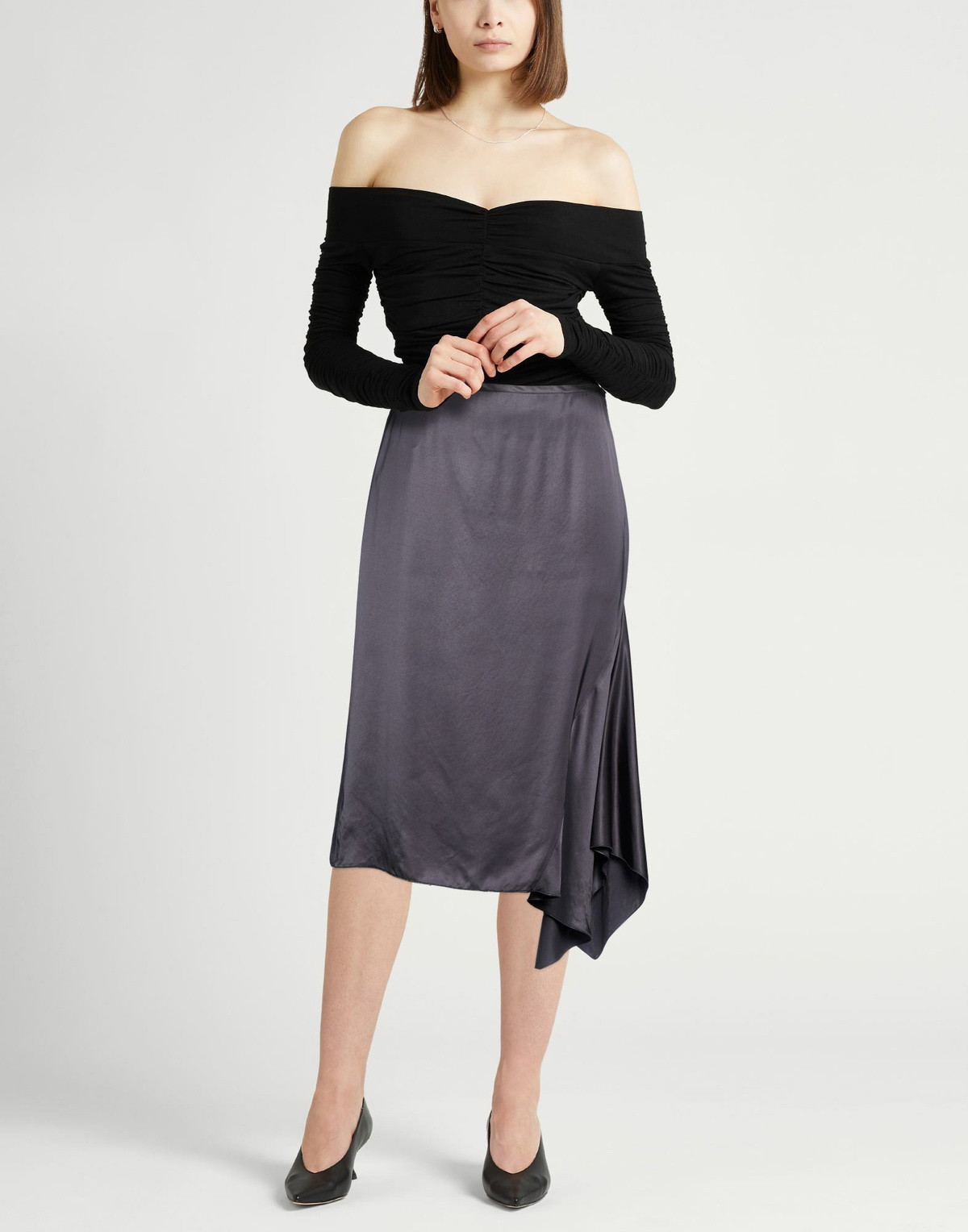 Peserico Womens Midi skirt Midnight in Blue