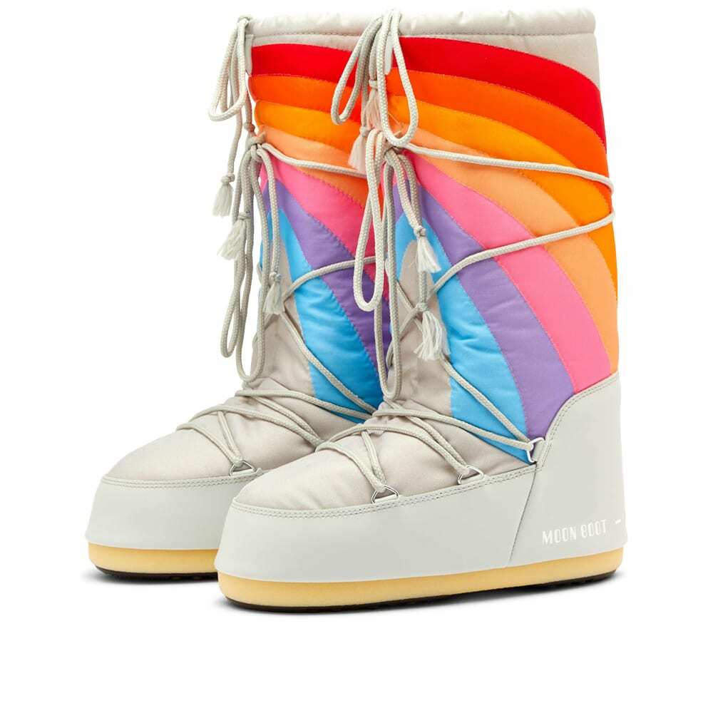 Moon Boot Winter Boots - Icon Low Rainbow - Glacier Grey